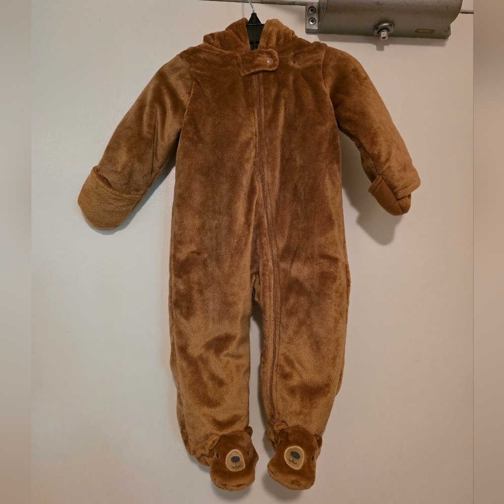 Carter's Brown Fleece Footed One Piece